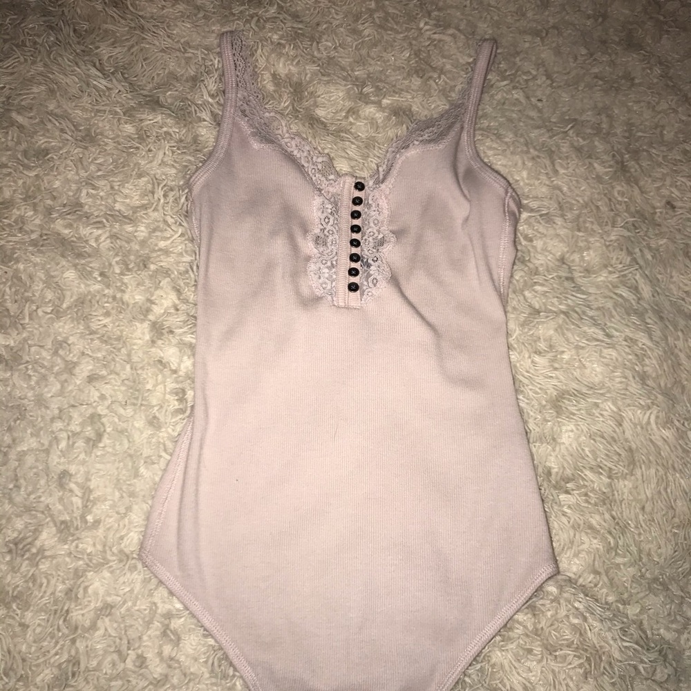 Abercrombie Light Pink Lace Bodysuit